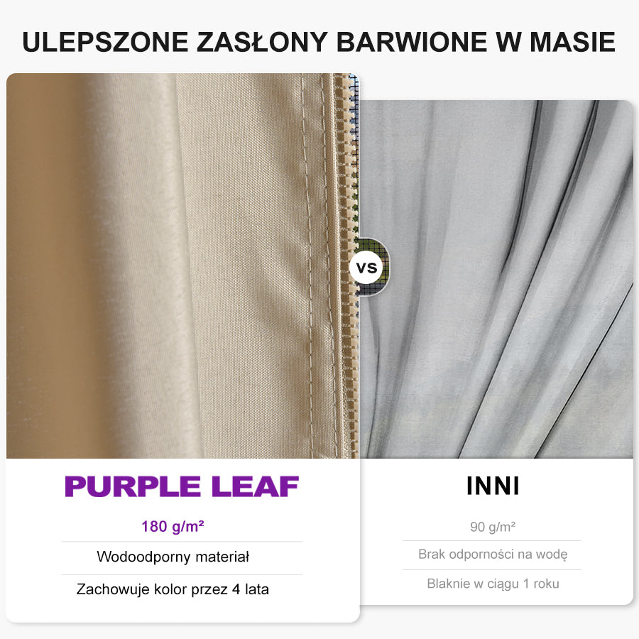 PURPLE LEAF Altana ogrodowa brązowa z mlecznym światło LED, pawilon kompaktowy do małych ogrodów z moskitierą