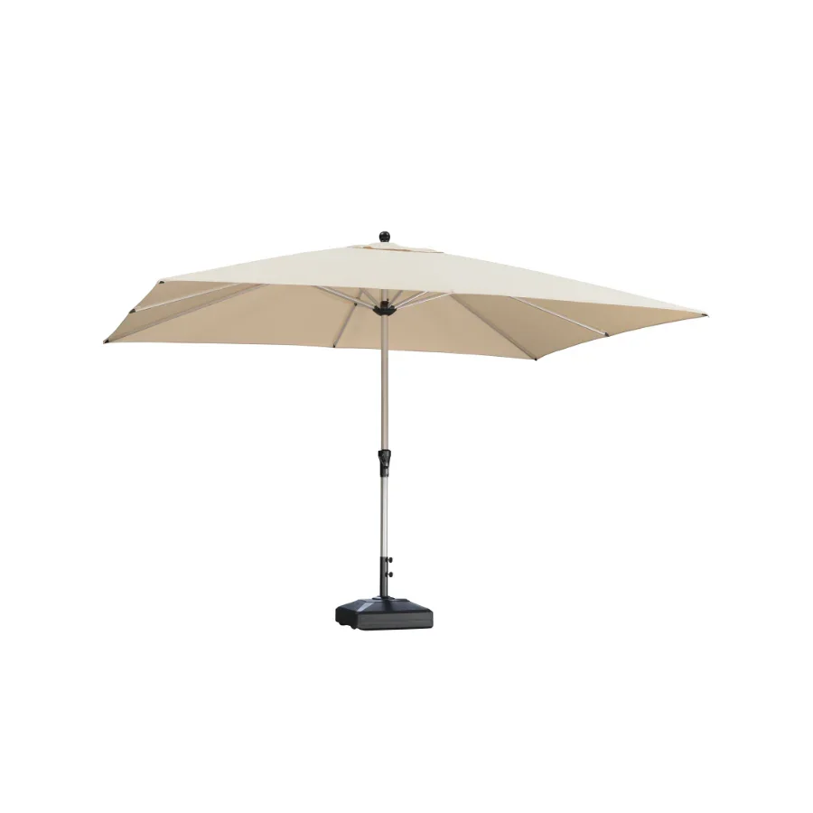 PURPLE LEAF Aluminiowy parasol z centralną nogą i korbką, na targ i do stołu, ochrona UV, wodoodporny