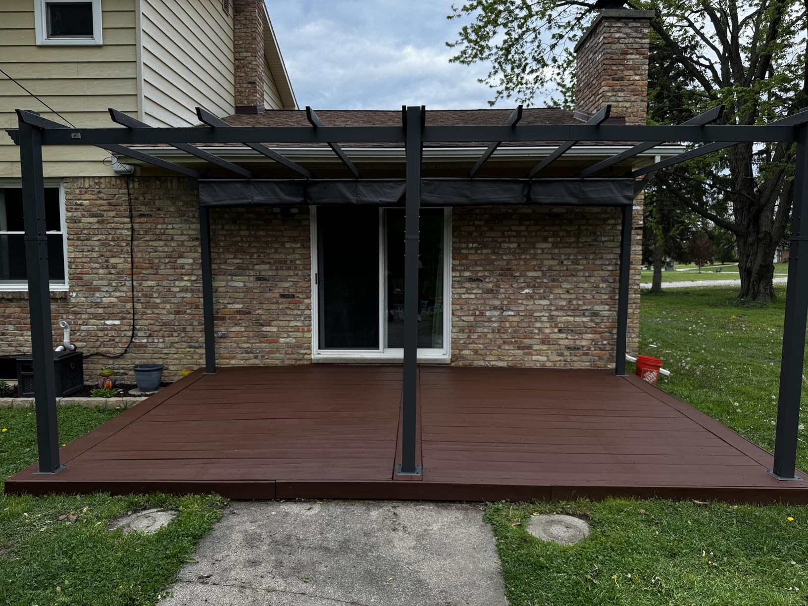 PURPLE LEAF Nowoczesna Pergola Tarasowa Metalowa Zadaszenie Tarasu z Rozsuwanym Dachem Altana Ogrodowa na Taras i do Ogrodu