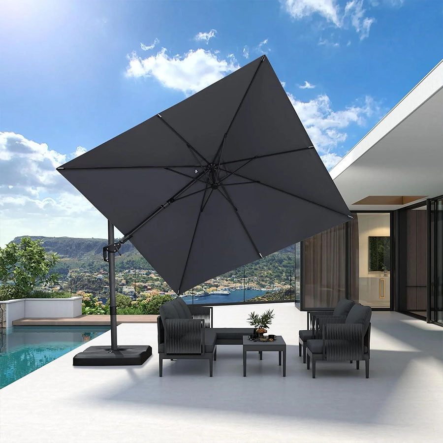 PURPLE LEAF Parasol ogrodowy z bocznym masztem, z bocznym mechanizmem pochylania, kwadratowy i prostokątny, na taras i balkon