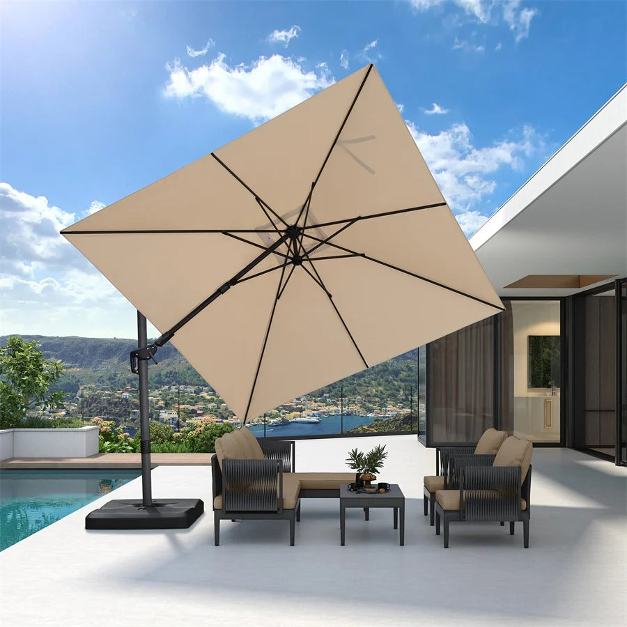 PURPLE LEAF Parasol ogrodowy z bocznym masztem, z bocznym mechanizmem pochylania, kwadratowy i prostokątny, na taras i balkon
