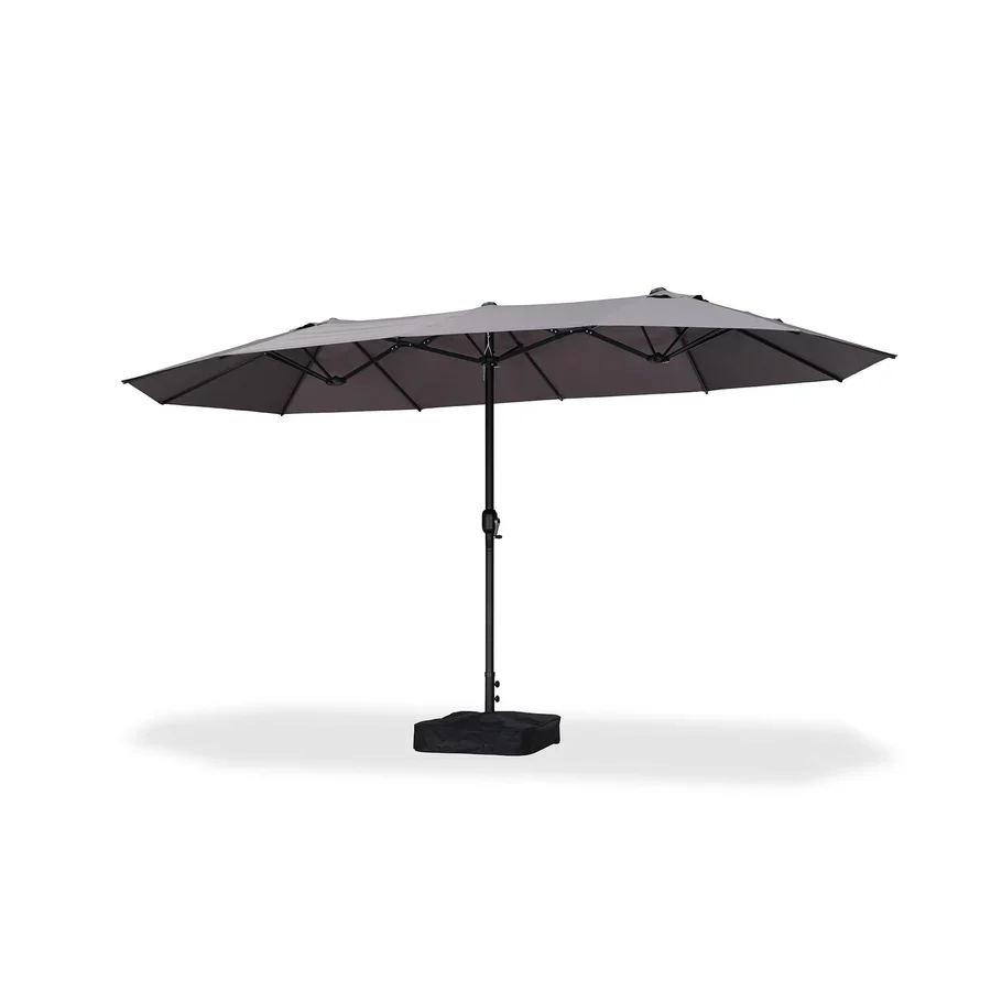 PURPLE LEAF Dwustronny prostokątny parasol ogrodowy z podstawą, duży parasol na taras i do ogrodu
