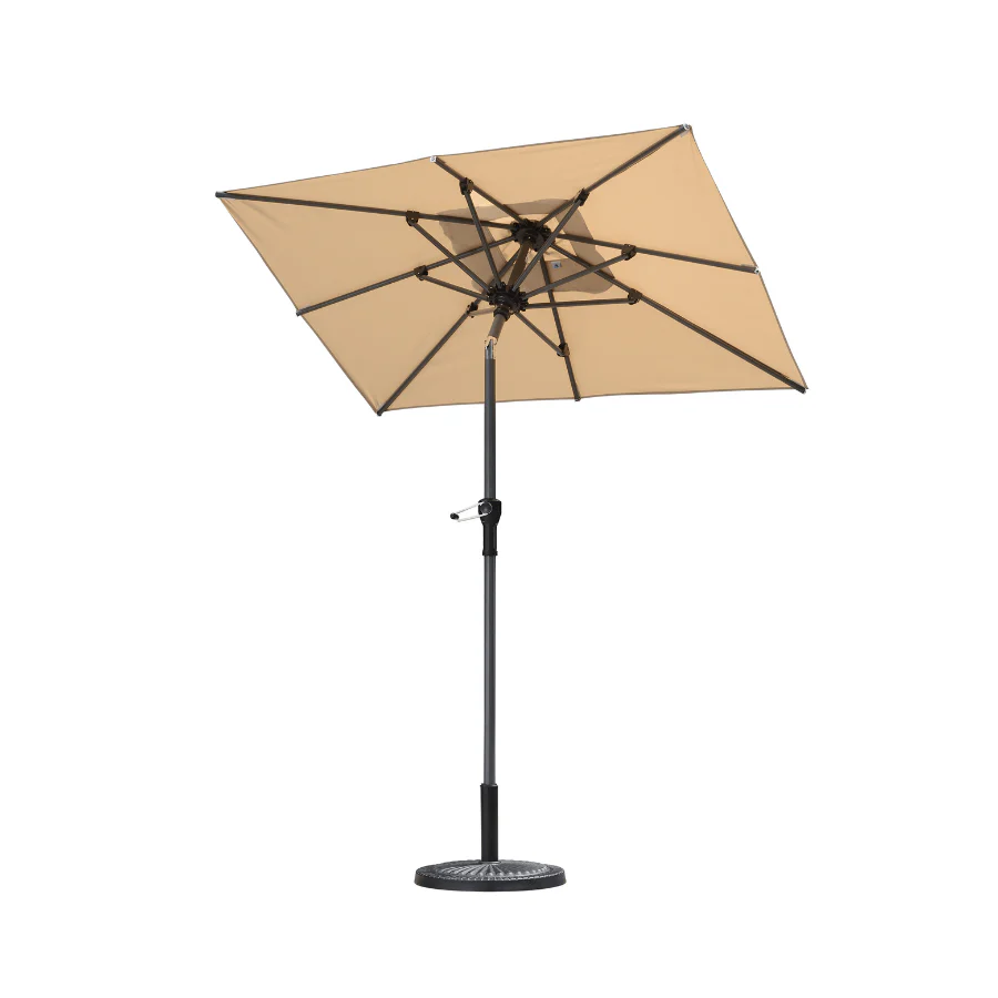 PURPLE LEAF Aluminiowy parasol ogrodowy uchylny z korbą, parasol na taras i do ogrodu