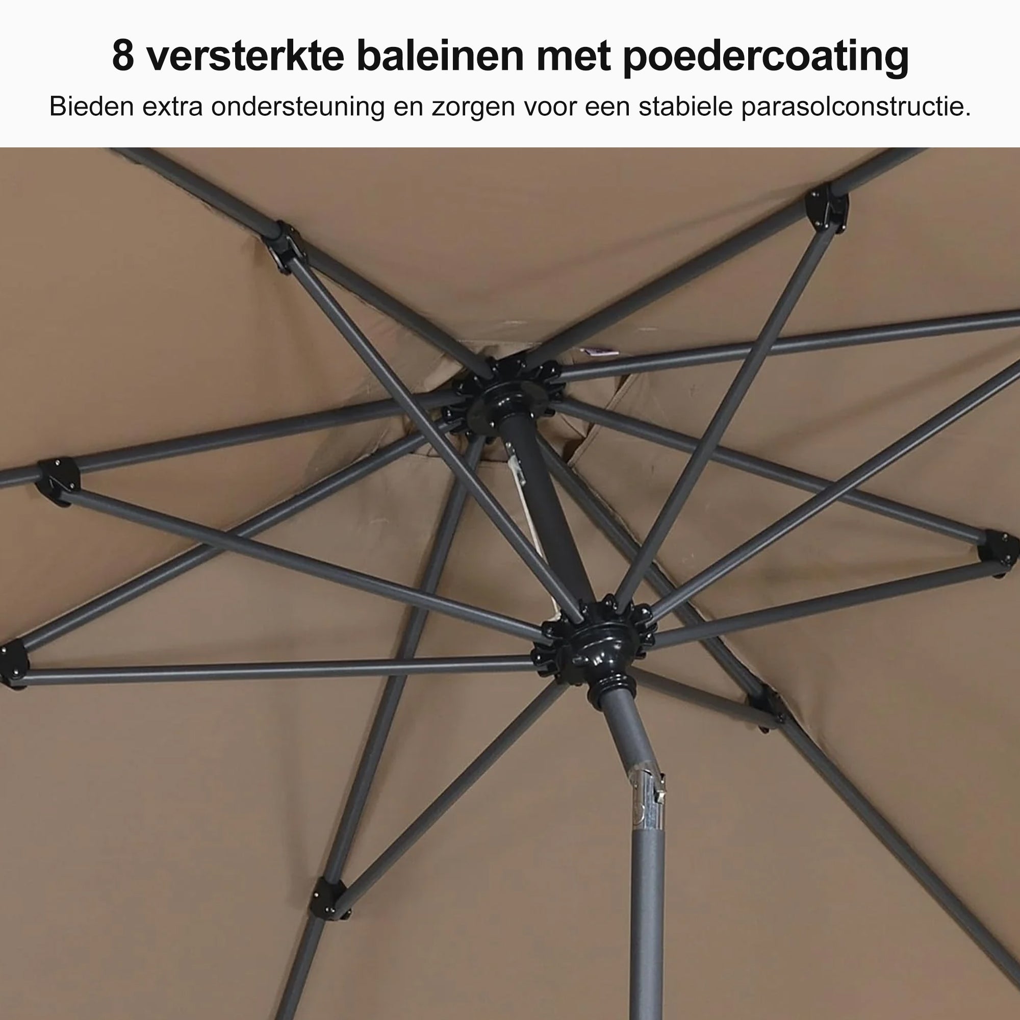 PURPLE LEAF Aluminiowy parasol ogrodowy uchylny z korbą, parasol na taras i do ogrodu