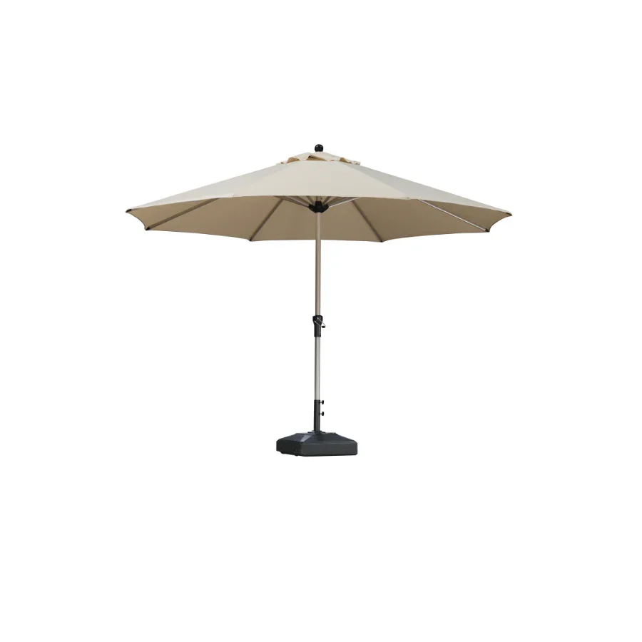 PURPLE LEAF Aluminiowy parasol z centralną nogą i korbką, na targ i do stołu, ochrona UV, wodoodporny