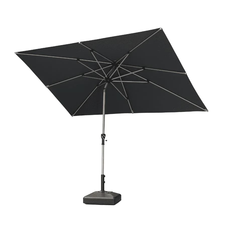 PURPLE LEAF Aluminiowy parasol ogrodowy z centralnym masztem, regulacją nachylenia do 30°, wodoodporny, z ochroną UV, na taras i do stołu ogrodowego