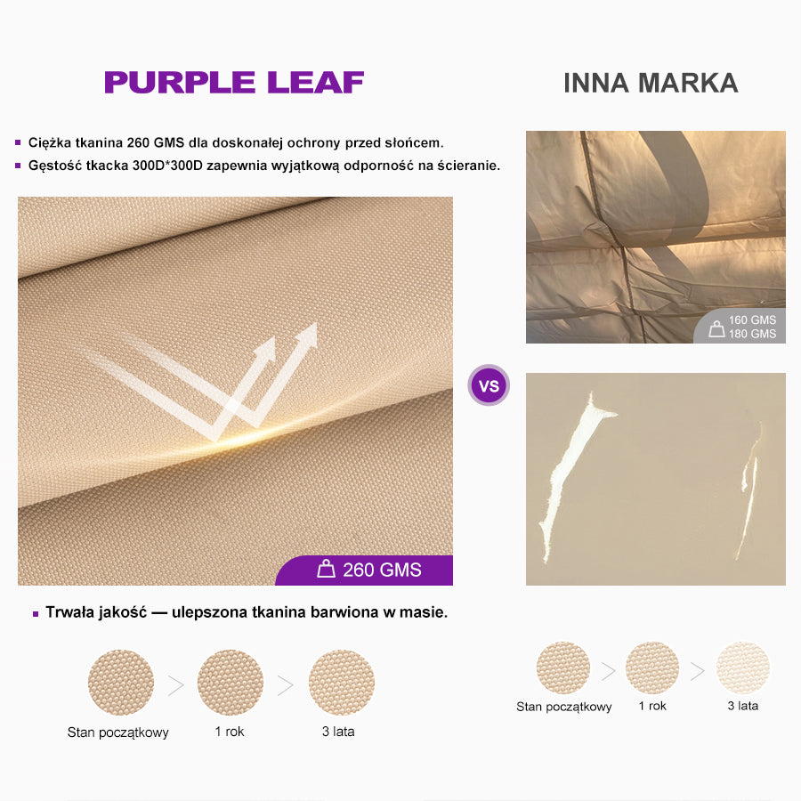 PURPLE LEAF Nowoczesna Pergola Tarasowa Metalowa Zadaszenie Tarasu z Rozsuwanym Dachem Altana Ogrodowa na Taras i do Ogrodu