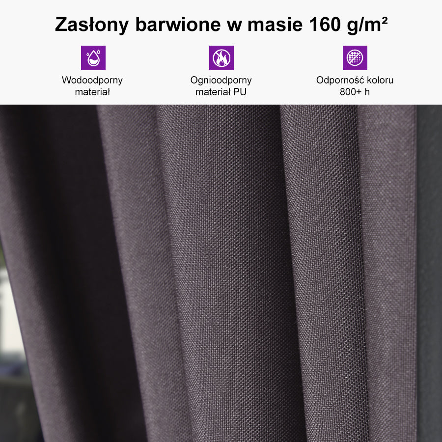 PURPLE LEAF Altana ogrodowa antracytowa z ciepłym światłem LED, kompaktowy pawilon całoroczny wodoodporny