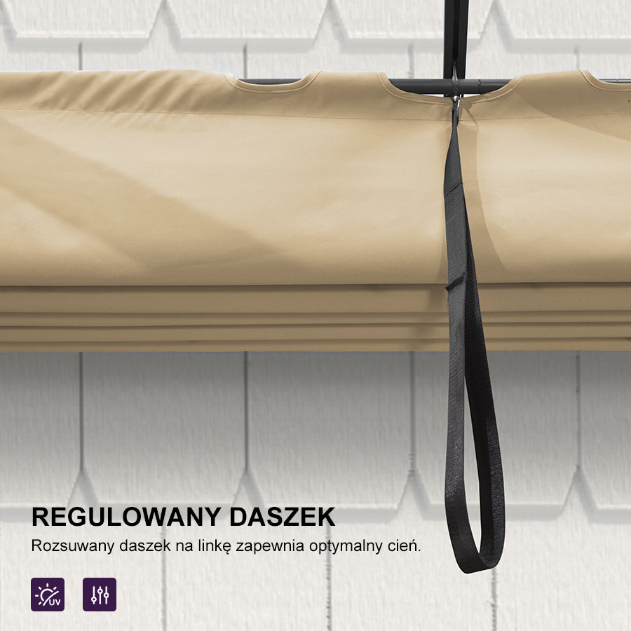 PURPLE LEAF Nowoczesna Pergola Tarasowa Metalowa Zadaszenie Tarasu z Rozsuwanym Dachem Altana Ogrodowa na Taras i do Ogrodu