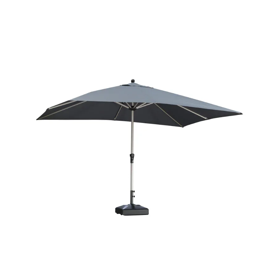 PURPLE LEAF Aluminiowy parasol z centralną nogą i korbką, na targ i do stołu, ochrona UV, wodoodporny