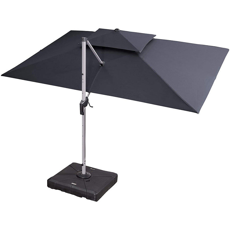 PURPLE LEAF Klasyczny prostokątny parasol ogrodowy z boczną nogą, obrót 360°, z korbą, ochrona UV50+