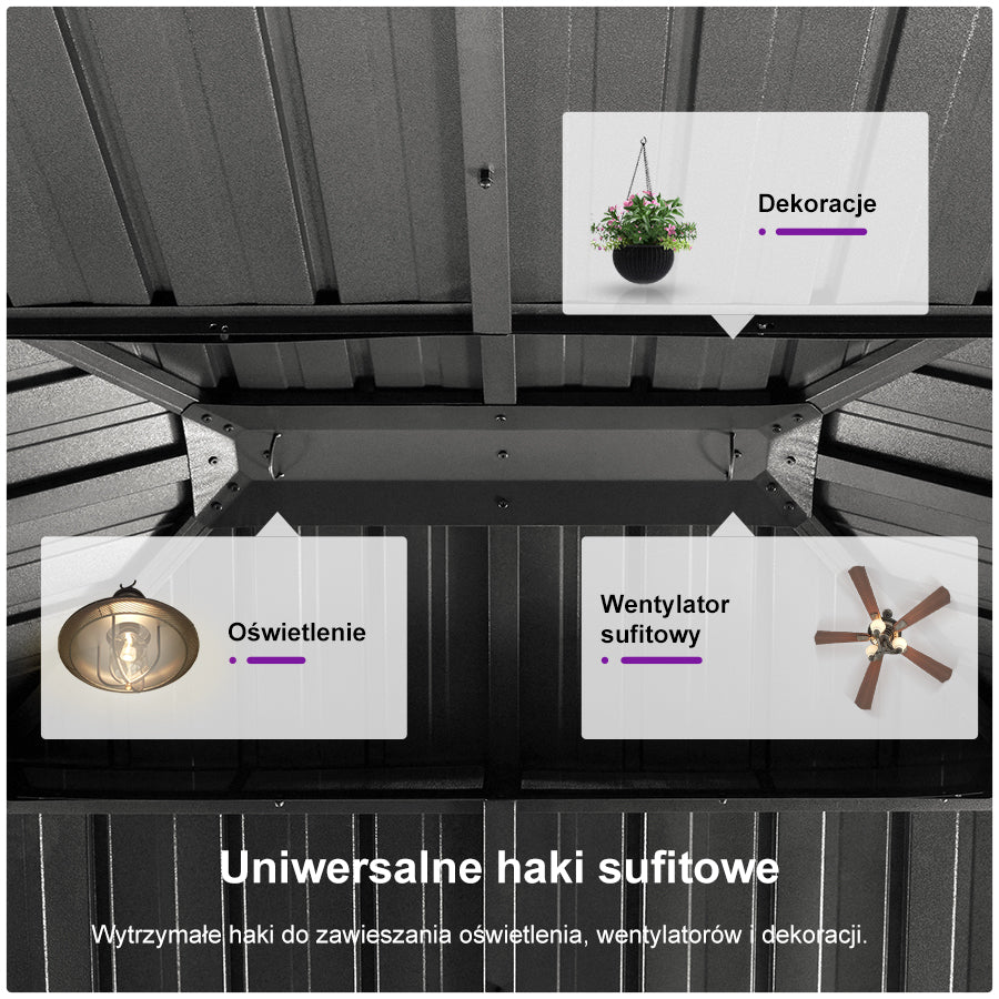 PURPLE LEAF Altana ogrodowa nowoczena jasnoszara PREMIUM, pawilon ogrodowy z moskitierą