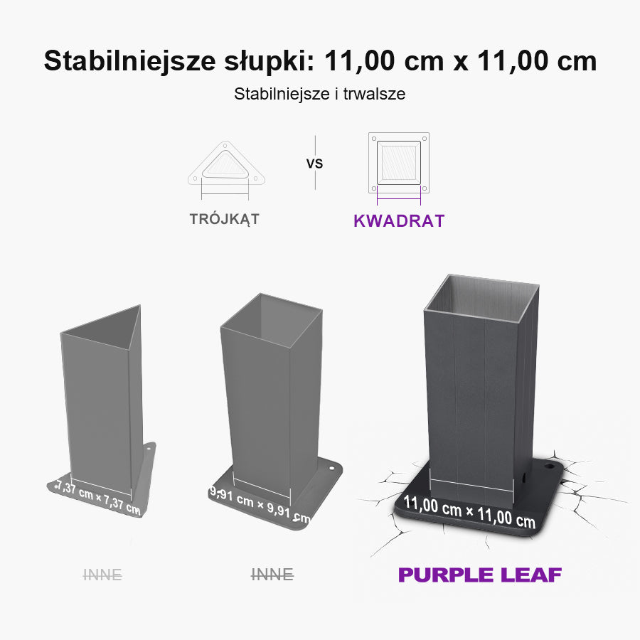 PURPLE LEAF Pergola Bioklimatyczna Ogrodowa i Na Taras Aluminiowa z Regulowanym Dachem Wodoodporna Nowoczesna Wolnostojąca