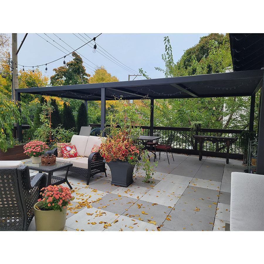 PURPLE LEAF Pergola Bioklimatyczna Ogrodowa i Na Taras Aluminiowa z Regulowanym Dachem Wodoodporna Nowoczesna Wolnostojąca
