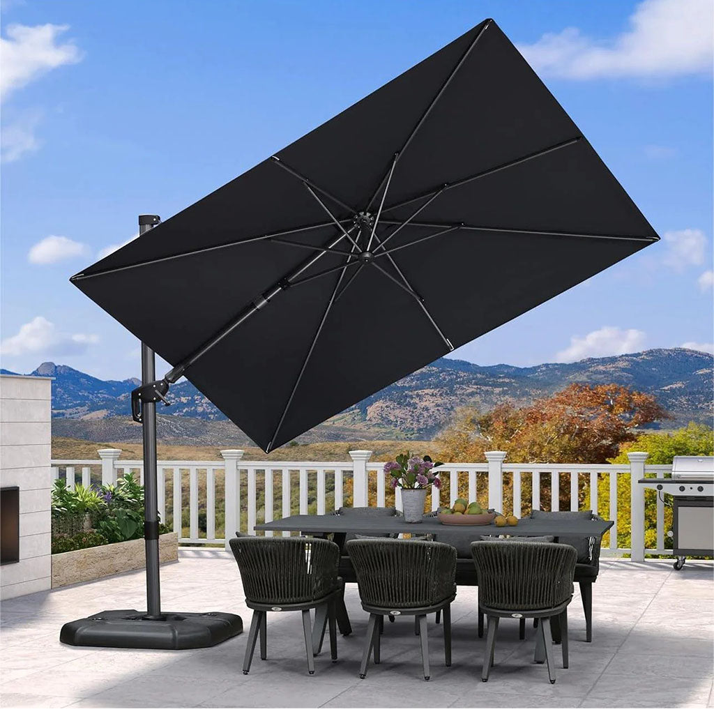 PURPLE LEAF Parasol ogrodowy z bocznym masztem, z bocznym mechanizmem pochylania, kwadratowy i prostokątny, na taras i balkon