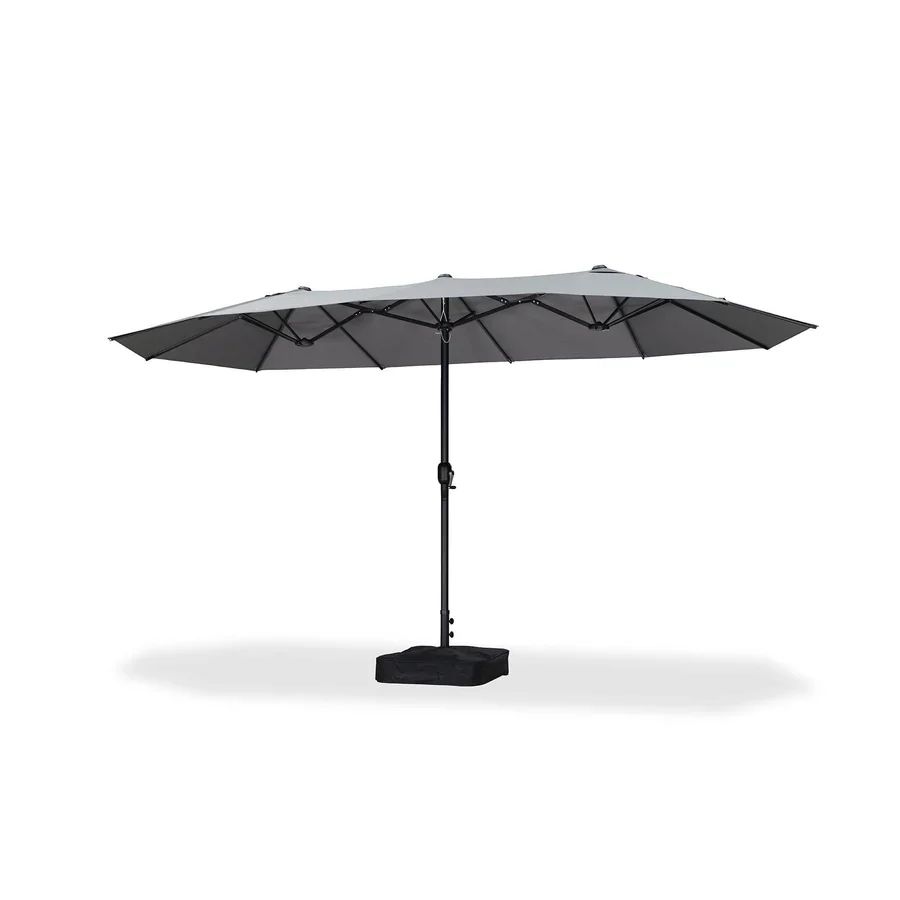 PURPLE LEAF Dwustronny prostokątny parasol ogrodowy z podstawą, duży parasol na taras i do ogrodu