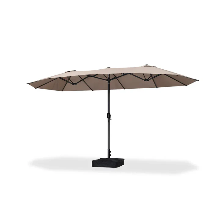 PURPLE LEAF Dwustronny prostokątny parasol ogrodowy z podstawą, duży parasol na taras i do ogrodu