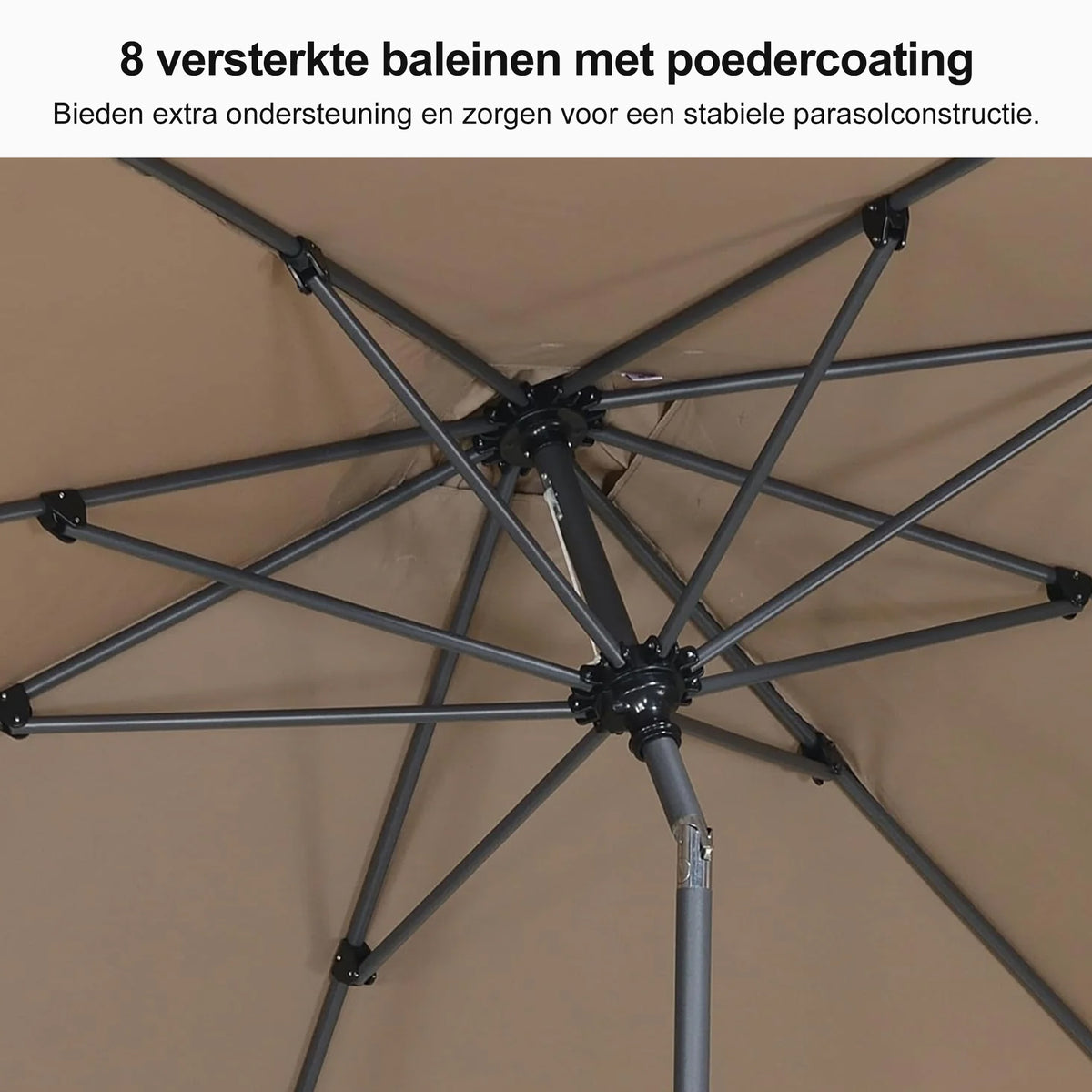 PURPLE LEAF Aluminiowy parasol ogrodowy z centralnym masztem, stabilny parasol na taras, do ogrodu i lokali gastronomicznych