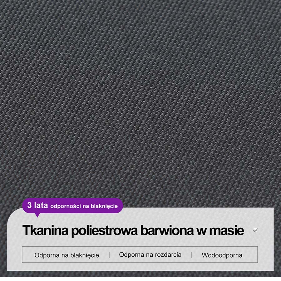 PURPLE LEAF Duży okrągły parasol ogrodowy z bocznym masztem, obrotowy 360° z pedałem nożnym i podstawą krzyżową, na taras i balkon