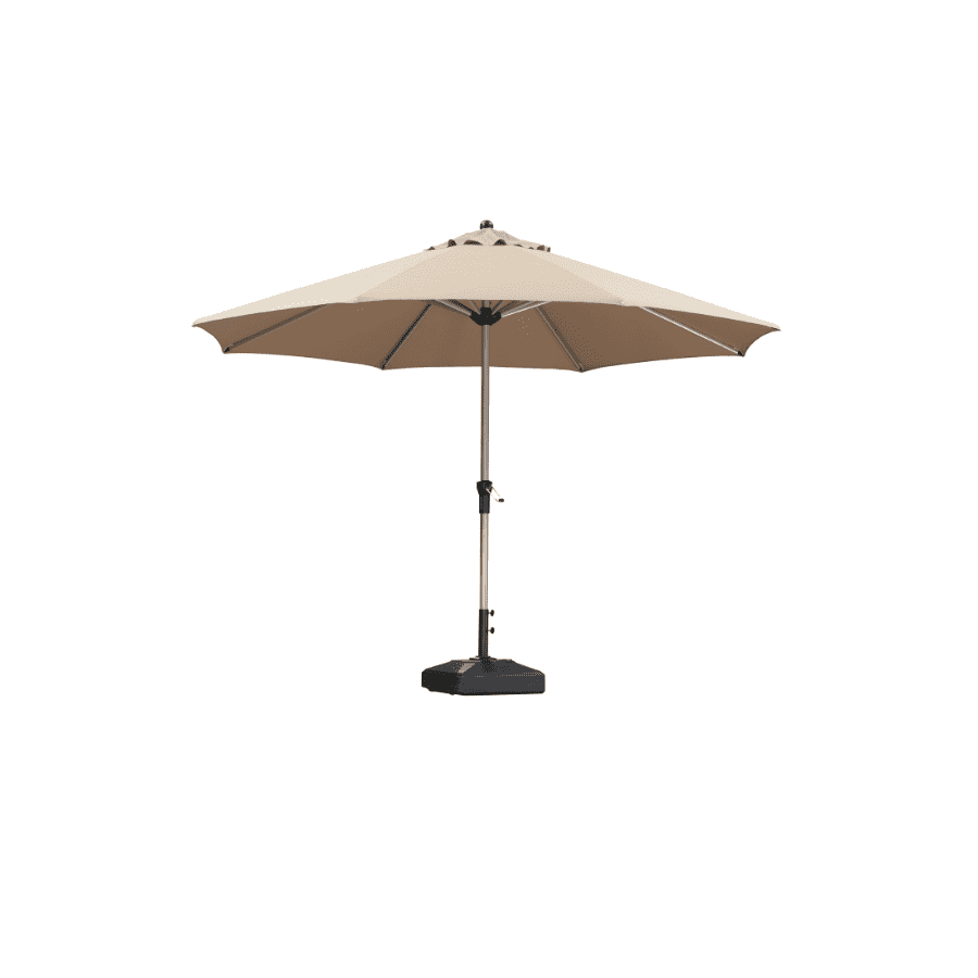 PURPLE LEAF Aluminiowy parasol z centralną nogą i korbką, na targ i do stołu, ochrona UV, wodoodporny