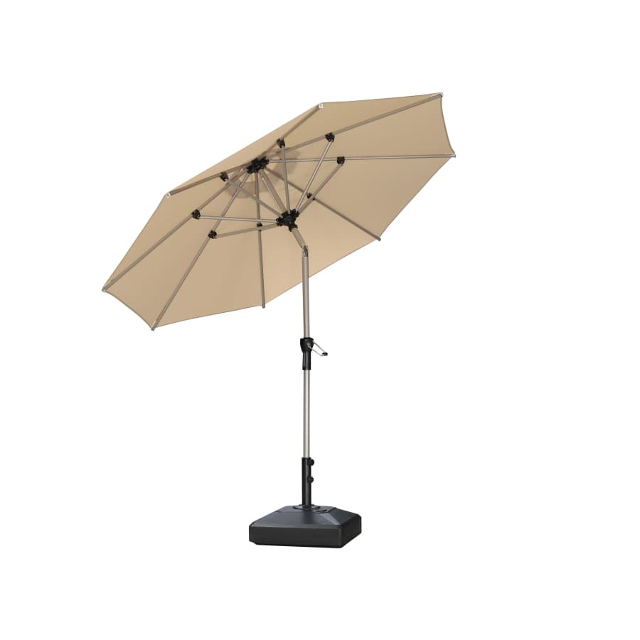 PURPLE LEAF Aluminiowy parasol ogrodowy z centralnym masztem, regulacją nachylenia do 30°, wodoodporny, z ochroną UV, na taras i do stołu ogrodowego