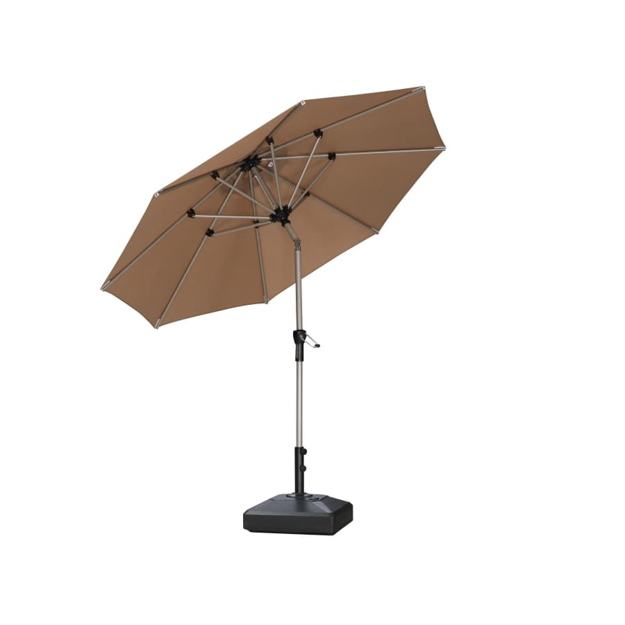 PURPLE LEAF Aluminiowy parasol ogrodowy z centralnym masztem, regulacją nachylenia do 30°, wodoodporny, z ochroną UV, na taras i do stołu ogrodowego