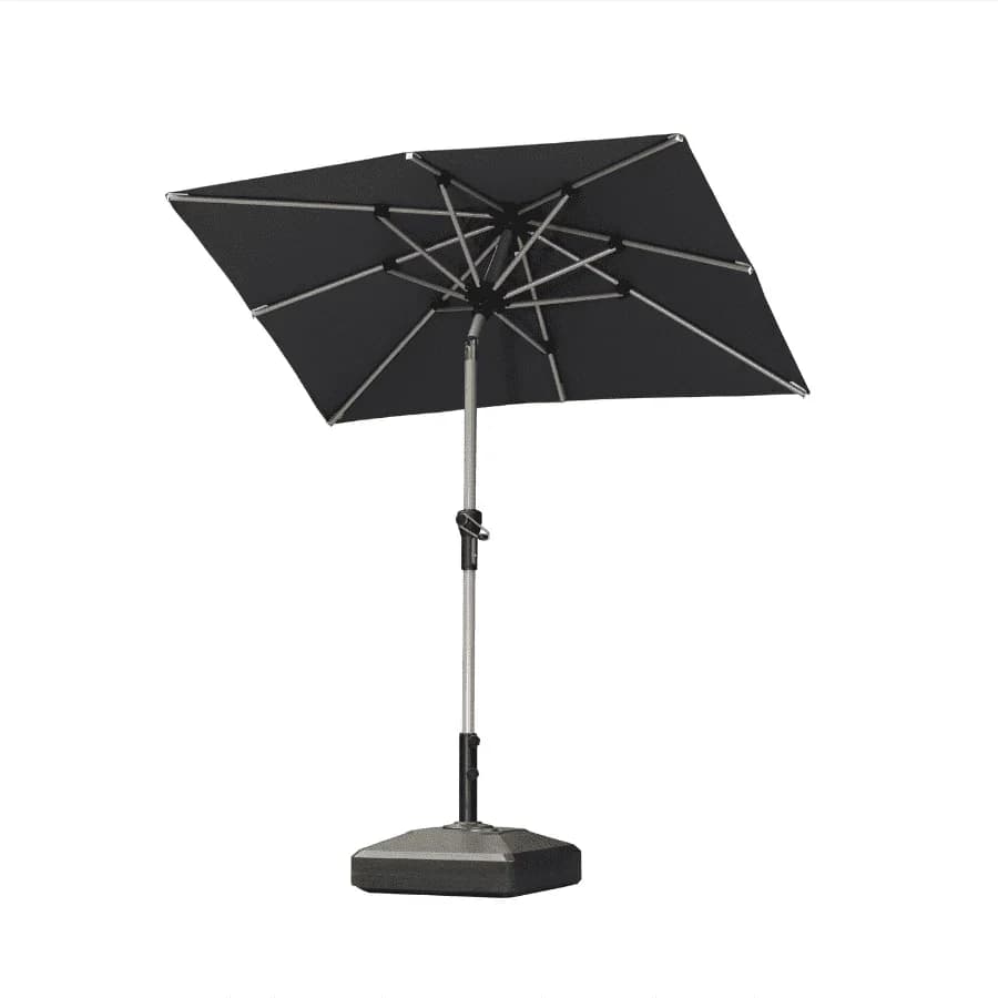 PURPLE LEAF Aluminiowy parasol ogrodowy z centralnym masztem, regulacją nachylenia do 30°, wodoodporny, z ochroną UV, na taras i do stołu ogrodowego