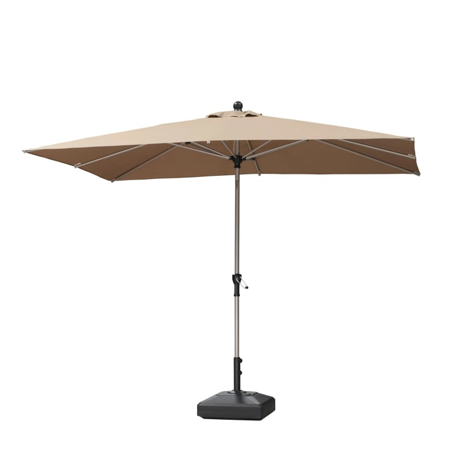 PURPLE LEAF Aluminiowy parasol ogrodowy z centralnym masztem, regulacją nachylenia do 30°, wodoodporny, z ochroną UV, na taras i do stołu ogrodowego