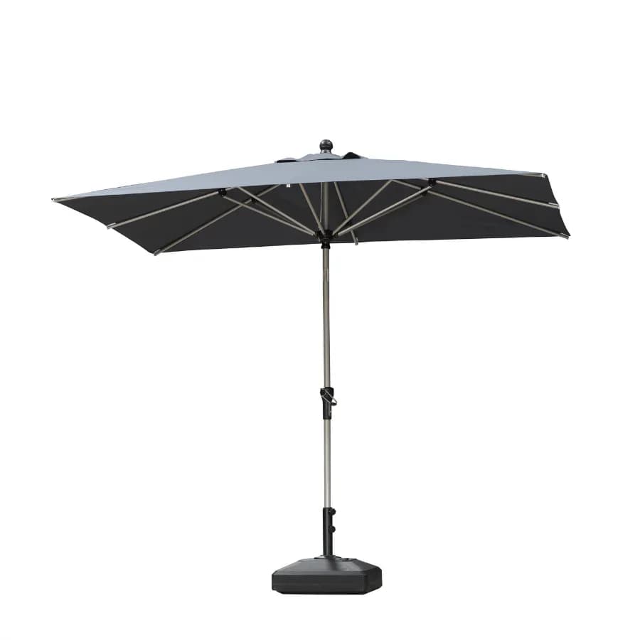 PURPLE LEAF Aluminiowy parasol ogrodowy z centralnym masztem, regulacją nachylenia do 30°, wodoodporny, z ochroną UV, na taras i do stołu ogrodowego