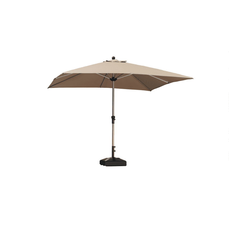 PURPLE LEAF Aluminiowy parasol z centralną nogą i korbką, na targ i do stołu, ochrona UV, wodoodporny