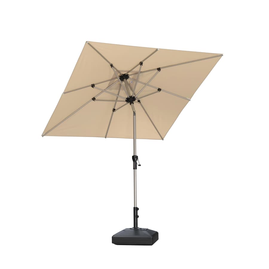 PURPLE LEAF Aluminiowy parasol ogrodowy z centralnym masztem, regulacją nachylenia do 30°, wodoodporny, z ochroną UV, na taras i do stołu ogrodowego
